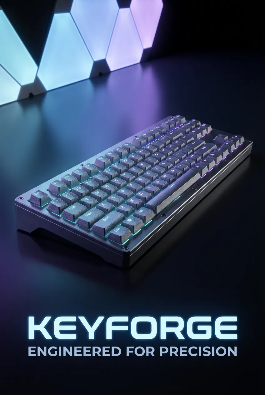 Mechanical keyboard promotional visual — KeyForge